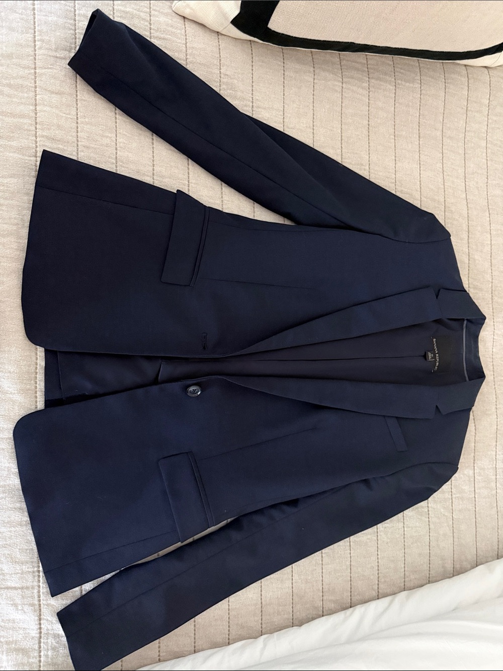 Banana Republic Navy Blue Tailored Blazer
